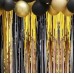CORTINA DE COTILLON BICOLOR DORADO Y NEGRO 2 X 1 M