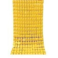 CORTINA DE COTILLON CUADRADOS BRICKS WALL DORADO 2 M X 1 M
