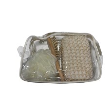 SET DE BAÑO (ESPONJA, POMPON Y CEPILLO) SKORA 44016