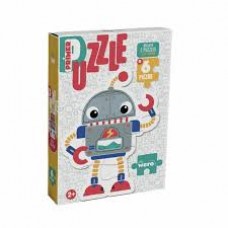 ROMPECABEZAS WERO X 2 DE 6 PIEZAS CON FORMAS ROBOT-DINO-SIRENITA-SELVA