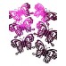 CAKE TOPPER MARIPOSAS FUCSIA  X 6