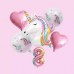 SET DE GLOBOS METALIZADOS UNICORNIO CABEZA X 5 UNIDADES