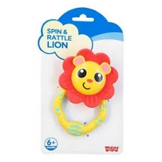 SONAJERO CON MORDILLO LEON SPIN AND RATTLE LION LITTLE LEARNER
