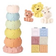 SET DIDACTICO TORRE + ANIMALES + ESFERAS APILABLES EDUCATIONAL TOYS SET
