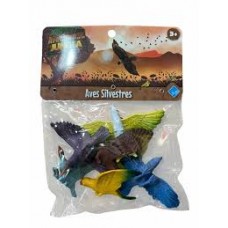 ANIMALITOS AVES SILVESTRES X 6 EL DUENDE AZUL