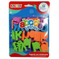 JUGANDO CON MINUSCULAS DE GOMA EVA KREKER X 58 PIEZAS