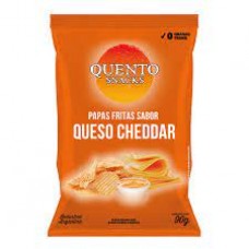 PAPAS FRITAS QUENTO ONDULADAS CHEDDAR X 100G