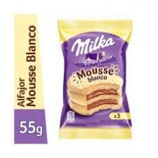 ALFAJOR MILKA MOUSSE BLANCO TRIPLE