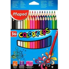 LAPICES DE COLORES X 36 LARGOS MAPED