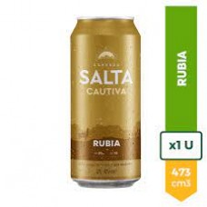 CERVEZA SALTA CAUTIVA RUBIA X 473 ML