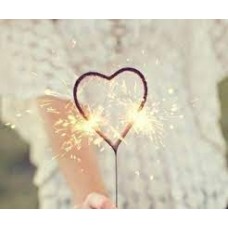 CORAZON ESTRELLITA SPARKLER PLATEADO