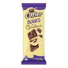 CHOCOLATE COFLER X 55 G BLANCO CON CHOCOLINAS