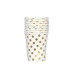 VASOS DESCARTABLES POLIPAPEL A LUNARES ORO X 6 VASOS DESCARTABLES POLIPAPEL A LUNARES ORO X 6