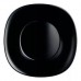 PLATO HONDO DE VIDRIO CUADRADO NEGRO