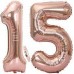 GLOBO NUMERO GRANDE ROSA GOLD 70 CM Nº 1