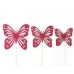 CAKE TOPPER MARIPOSA PINCHE FUCSIA X 10