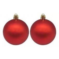 GLOBO NAVIDEÑO 6 CM X 2 ROJO