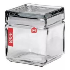 FRASCO DE VIDRIO CUADRADO CRYSTAL ROCK CHICO 15 CM FRASCO DE VIDRIO CUADRADO CRYSTAL ROCK CHICO 15 CM