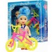 MUÑECA MINI CON BICICLETA EN CAJA