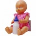 MUÑECA BEBOTE PLASTICO ANGEL CON ROPA Y MAMADERA