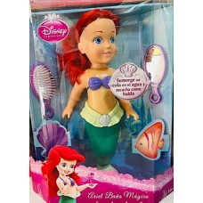 MUÑECA SIRENITA QUE CANTA Y HABLA ARIEL BAÑO MAGICO