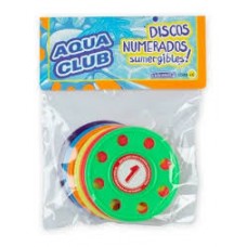 SET PARA BUCEO DISCOS NUMERADOS SUMERGIBLES VULCANITA X 6