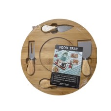 BANDEJA DE BAMBU PARA COMIDAS CON UTENSILIOS BANDEJA DE BAMBU PARA COMIDAS CON UTENSILIOS
