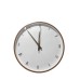 RELOJ DE PARED 30 CM BORDE MADERA FONDO BLANCO NUMEROS ROMANOS