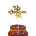 ADORNO DE TORTA - CARTEL FELIZ CUMPLEAÑOS CON STRASS DORADO