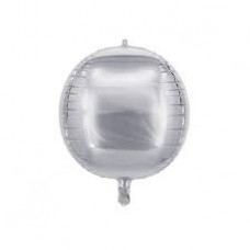 GLOBO DE PAPEL METALIZADO ESFERA 4D CROMO PLATEADO GLOBO DE PAPEL METALIZADO ESFERA 4D CROMO PLATEADO