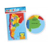 ROMPECABEZAS DE GOMA EVA MAPA REPUBLICA ARGENTINA KREKER