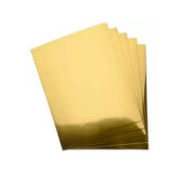 HOJAS A4 SUELTAS FILMILO AUTOADHESIVO DORADO ORO LUJO