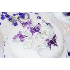 MARIPOSAS PARA TORTAS LILA X 6