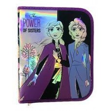 CARTUCHERA 1 PISO FROZEN HOLOGRAFICA PVC LETRA P