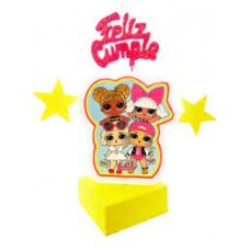 ADORNO DE TORTA - FIGURA TELGOPOR BASE CUBITO LOL