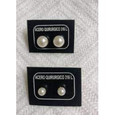 AROS DE PERLAS BLANCAS MEDIANAS