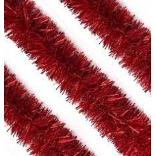 BOA NAVIDEÑA 10 CM ROJO METALIZADO
