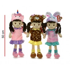 MUÑECA DE PELUCHE CON DISFRAZ 50 CM