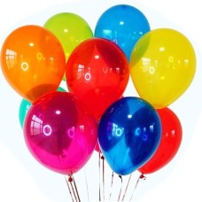 GLOBO CRISTAL 10 PULG. X 50 GLOBOLANDIA COLORES SURTIDOS