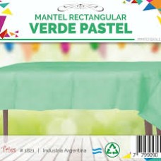 MANTEL DESCARTABLE FRISELINA VERDE PASTEL RECTANGULAR 1,20 X 1,80 M MANTEL DESCARTABLE FRISELINA VERDE PASTEL RECTANGULAR 1,20 X 1,80 M