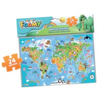 ROMPECABEZAS DE GOMA EVA MUNDO ANIMAL X 24 PIEZAS KREKER