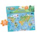 ROMPECABEZAS DE GOMA EVA MUNDO ANIMAL X 24 PIEZAS KREKER