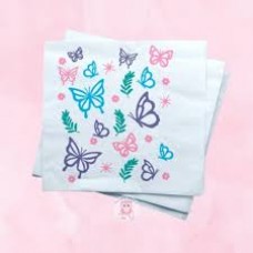 SERVILLETAS DESCARTABLES ESTAMPADAS MARIPOSAS GLAM