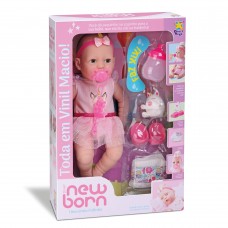 MUÑECA BEBE NEW BORN CON VESTIDO Y UNICORNIO