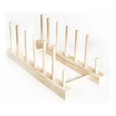 ORGANIZADOR EXHIBIDOR DE PLATOS DE MADERA X 6