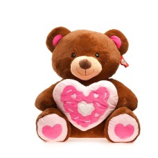 PELUCHE OSO CON CORAZON DECORADO 60 CM PHI PHI TOYS 8831