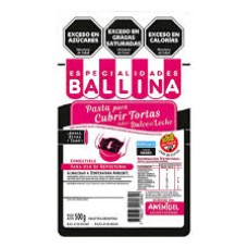 PASTA PARA CUBRIR TORTA X 0500 G BALLINA - SABOR DULCE DE LECHE COLOR NEGRO