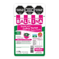 PASTA PARA CUBRIR TORTA X 0500 G BALLINA - SABOR DULCE DE LECHE COLOR VERDE