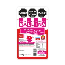 PASTA PARA CUBRIR TORTA X 0500 G BALLINA - SABOR DULCE DE LECHE COLOR ROJO