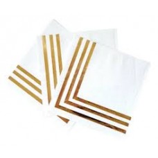 SERVILLETAS DESCARTABLES PARTY STORE BORDE DORADO X 12